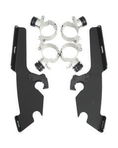 Memphis Shades Black Trigger-Lock Mount Batwing Fairing Yamaha V-Star Custom