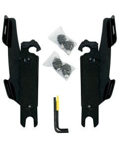 Memphis Shades MEK1952 Black Trigger Lock Mount Batwing Fats Slims Harley FLST/C