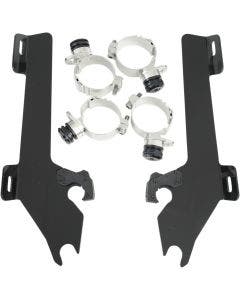 Memphis Shades MEK1954 Black Trigger-Lock Mount Batwing Fairing Yamaha Raider