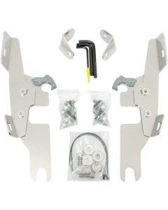 Memphis Shades Polished Trigger-Lock Mount for Batwing Fairing Harley Dyna FLD