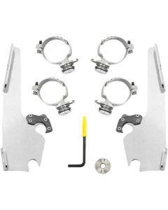 Memphis Shades MEK2016 Polished Trigger Lock Mount Batwing Dyna FXDL 14-17