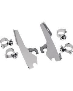 Memphis Shades Polished Trigger Lock Mount Batwing Fats Slims FXST FXDWG