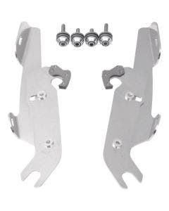 Memphis Shades MEM8971 Polished Trigger Lock Mount Batwing Fats Slims Harley FLS