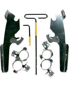 Memphis Shades Polished Trigger-Lock Mount Batwing Fairing Yamaha V-Star Custom