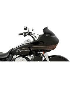 Memphis Shades Black Opaque Spoiler 5.5" Windshield Harley Road Glide FLTR 98-13