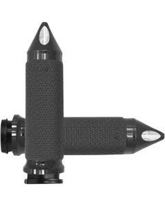 Avon Grips Black Anodized Medium Spiked Memory Foam Grips for Harley TBW 08-23