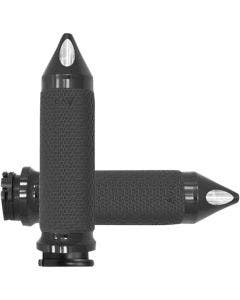 Avon Grips Black Anodized Medium Spiked Memory Foam Grips for Harley Cable 80-21