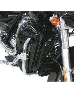 Rivco ABS Gloss Black Vented Lower Leg Fairings Glove Box Kit Harley FLH/T 84-13