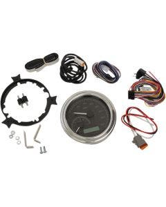 Dakota Digital MVX-2002-KG-C Black/Gray & Chrome MVX Gauge Speedo Tach HD 96-03