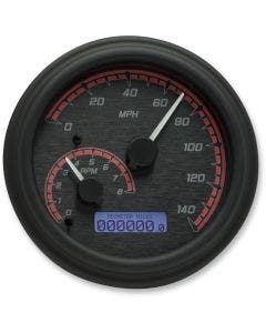 Dakota Digital MVX-2002-KR-K Black/Red & Black MVX Gauge Speedo Tach HD 96-03
