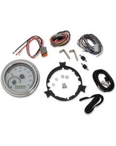 Dakota Digital MVX-2002-WG-C White/Gray & Chrome MVX Gauge Speedo Tach HD 96-03