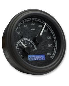 Dakota Digital MVX-2004-KG-K Black/Gray & Black MVX FatBob 4 1/2 Gauge Harley