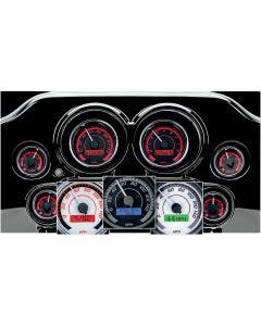 Dakota Digital MVX-8204-KG-C MVX-8K 2 Gauge Plug Black/Gray Chrome Bezels 04-13