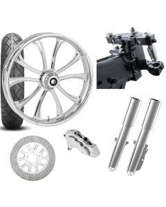 RC 26 Maverick Chrome Wheel Tire Neck Rake Front End Package Harley Single Side