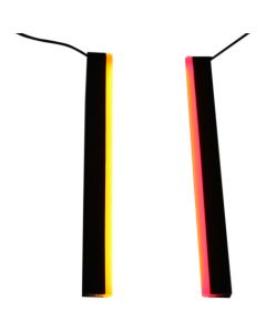 Custom Dynamics Mega Dual Color Red Amber 10" Plasma LED Rods Turn Signal Brake