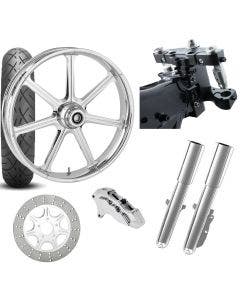 RC 26 Mission Chrome Wheel Tire Neck Rake Front End Package Harley Single Side