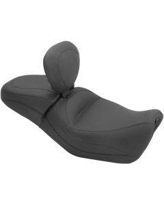 Mustang 79786 1 Piece Touring Seat w/ Driver Backrest Harley Street XG 500 750 79786