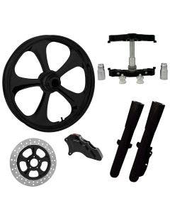 Nitro Black 23" Wheel Tire Single Side w/ Raked Triple Trees Lowers & Sliders