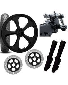 RC 26 Nitro Black Wheel Tire Neck Rake Front End Package Harley Dual Disc 
