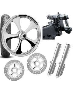 RC 26 Nitro Chrome Wheel Tire Neck Rake Front End Package Harley Dual Disc