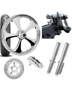 RC 26 Nitro Chrome Wheel Tire Neck Rake Front End Package Harley Single Side