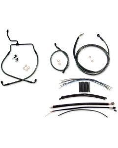 Magnum Black Pearl Complete 12"-14" Handlebar Installation Kit 14-15 FLHR No ABS