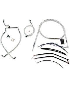 Magnum Sterling Chromite Complete 12"-14" Handlebar Installation Kit 14-15 FLHR