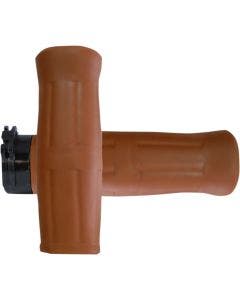 Avon Grips Tan Rubber Old School Look Grips for Harley Cable Throttle