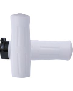 Avon Grips White Rubber Old School Look Grips for Harley Cable Throttle 80-21