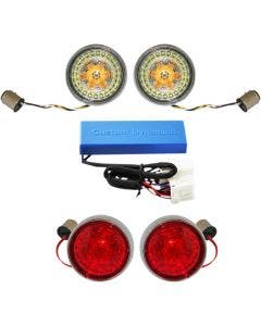 Custom Dynamics PB-HD-BB-C Chrome Pro-Beam LED Turn Signal Kit 02-11 Harley
