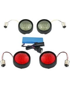 Custom Dynamics PB-SS-BB-B Black Pro-Beam LED Turn Signal Kit 10-13 Harley