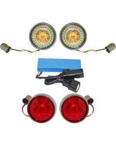 Custom Dynamics PB-SS-BB-C Chrome Pro-Beam LED Turn Signal Kit 10-13 Harley