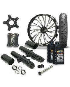 RC 21 Axxis Wheel Tire & Complete Eclipse Front End Package Harley 14-19 FLH