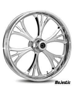 RC Components Chrome Majestic Wheel & Tire Package for Harley Models 