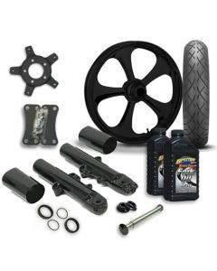 RC 21 Nitro Wheel Tire & Complete Black Front End Package Harley 14-19 FLH