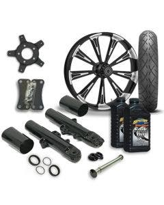 RC 21 Raider Wheel Tire & Complete Eclipse Front End Package Harley 14-19 FLH