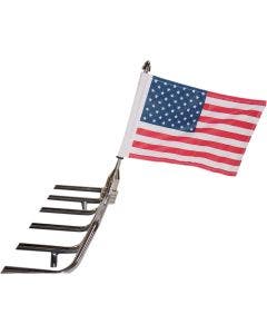 Pro Pad Tour Pack Solid 1/2" Bar Flag Mount w/ 6x9 American Flag for Harley