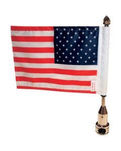 Pro Pad Tour Pack Solid 5/8" Bar Flag Mount w/ 6x9 American Flag for Harley