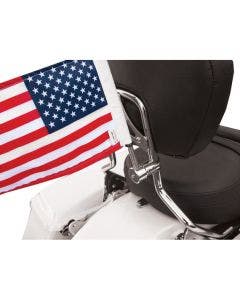 Pro Pad 5/8" Round Side Mount Sissy Bar Flag Pole & 6x9 Flag 4 Harley / Metric