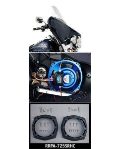 J&M 7.25" Speaker Adapter Rings For Harley-Davidson Classic (Batwing) Fairing 1998-2013