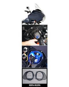 J&M Fairing Speaker Adapter Plate Kit For 98-13 Harley Roadglide