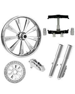 Raider Chrome 23" Wheel Tire Single Side w/ Raked Triple Trees Lowers & Sliders
