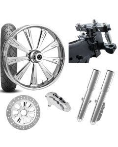 RC 26 Raider Chrome Wheel Tire Neck Rake Front End Package Harley Single Side