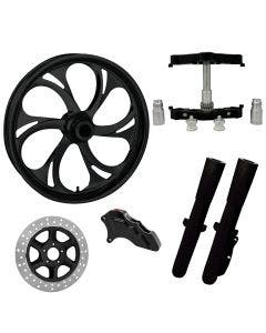 Recoil Black 23" Wheel Tire Single Side w/ Raked Triple Trees Lowers & Sliders