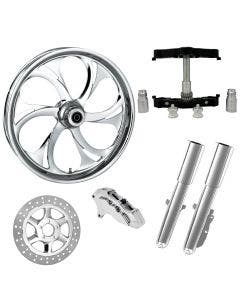 Recoil Chrome 23" Wheel Tire Single Side w/ Raked Triple Trees Lowers & Sliders