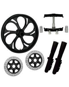 Recoil Black 23" Wheel Tire Dual Rotors w/ Raked Triple Trees Lowers & Sliders