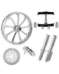 Revolt Chrome 23" Wheel Tire Single Side w/ Raked Triple Trees Lowers & Sliders