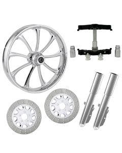 Revolt Chrome 23" Wheel Tire Dual Rotors w/ Raked Triple Trees Lowers & Sliders