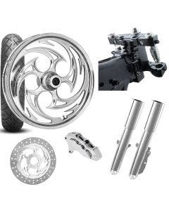 RC 26 Savage Chrome Wheel Tire Neck Rake Front End Package Harley Single Side
