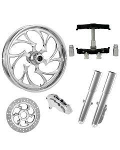 Shifter Chrome 23" Wheel Tire Single Side w/ Raked Triple Trees Lowers & Sliders
